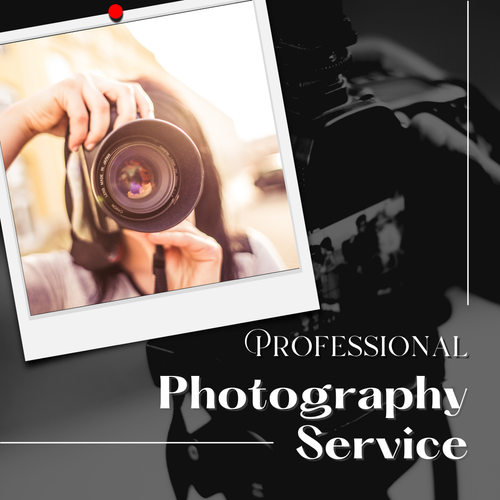 Wedding photographer holding a camera at an event