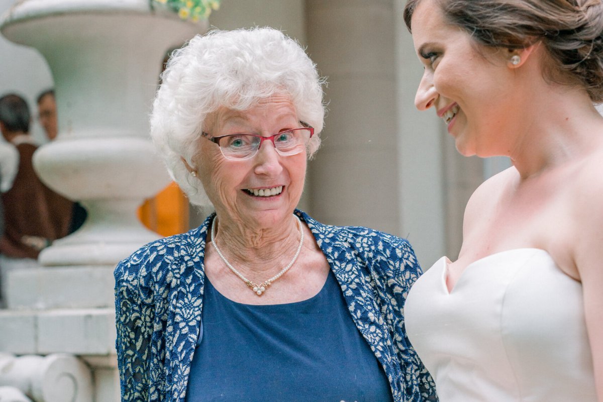 Guests at a butterfly-garden mansion wedding in Baltimore planned by Entyse Lyfe