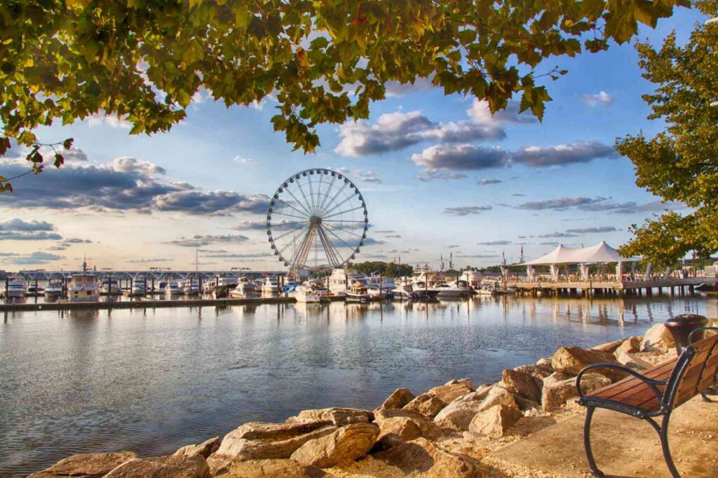The Capital Wheel at National Harbor — the kind of backdrop that shapes the cost of a wedding in DC in 2026